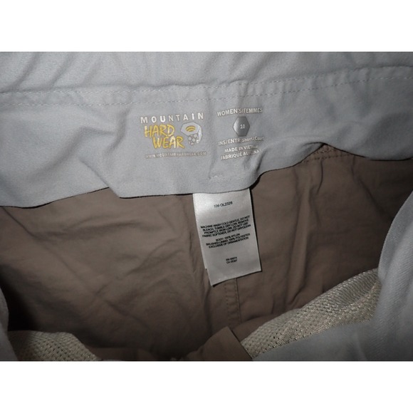 Mountain Hardwear Trail Pants Women 10 Tan Nylon Quick Dry belted Gorpcore cargo - Picture 4 of 6